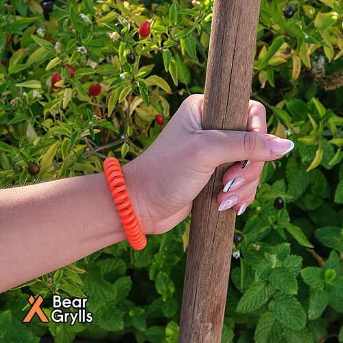 Bear Grylls Mosquito Repellent Bracelets – Natural Essential Oils | Family Pack | Child‑Friendly | Non‑Toxic | Reusable Outdoor Wristbands | Individually Wrapped