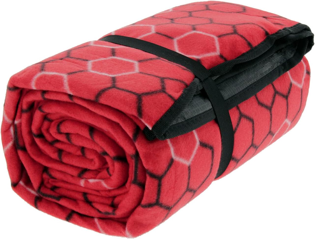 BRISA VW Collection - Volkswagen Picnic Cuddle Throw Blanket T1 Bus Campervan (Samba Stripes/Blue/200x150cm/59x78.7 in.)