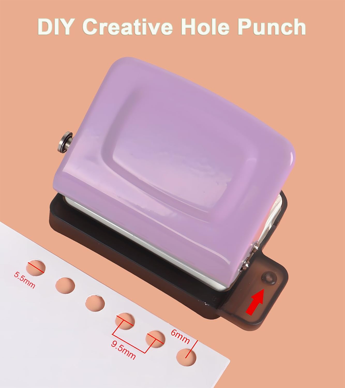 Spiral Binding Machine-Mini 6 Hole Puncher, DIY Creative Book Binder Machine for Planner, Portable A4/A5/B5 Book Loose Leaf Paper Puncher for Coil Bound- Blue