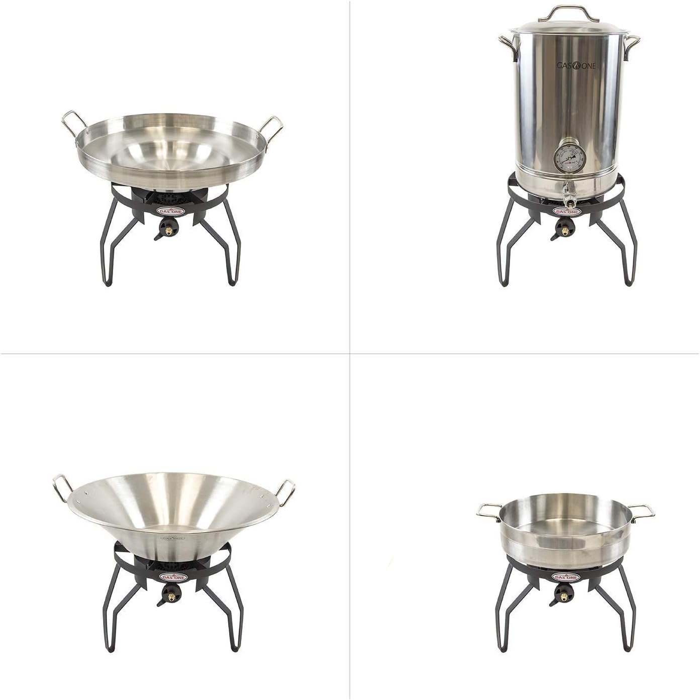 Gas One High-Pressure Single Burner Outdoor Stove Propane Gas Cooker with Adjustable 0-20PSI Regulator and Hose Perfect for Beer Brewing, Outdoor Cooking, Maple Syrup Prep