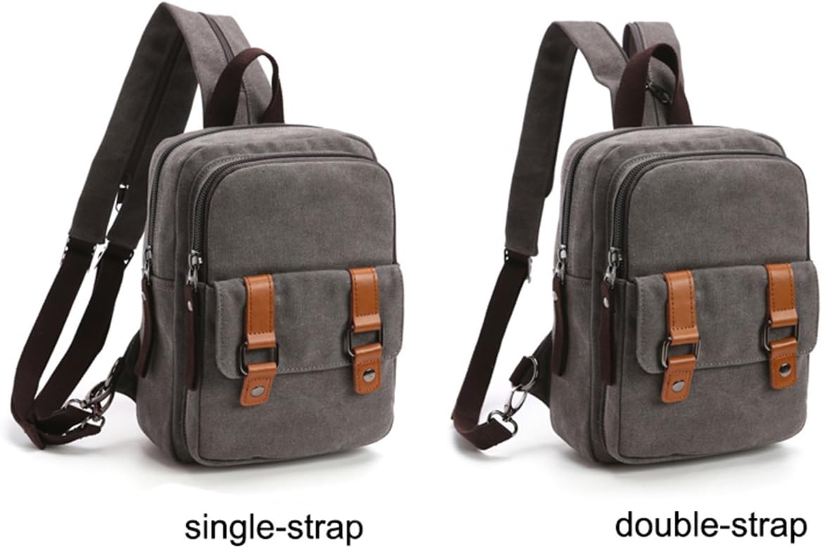 Arbag Small Cute Backpack Vintage Casual Canvas Shoulder Bag Daypack 8528bag,Grey