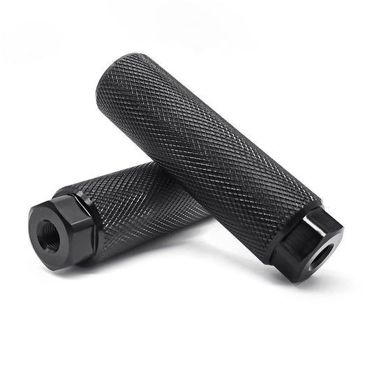 2pcs Bike Foot Pegs Aluminum Alloy Bicycle Pegs Mountain Bike Cycling Rear Stunt Pegs Fit 3/8 inch Axles (Black)