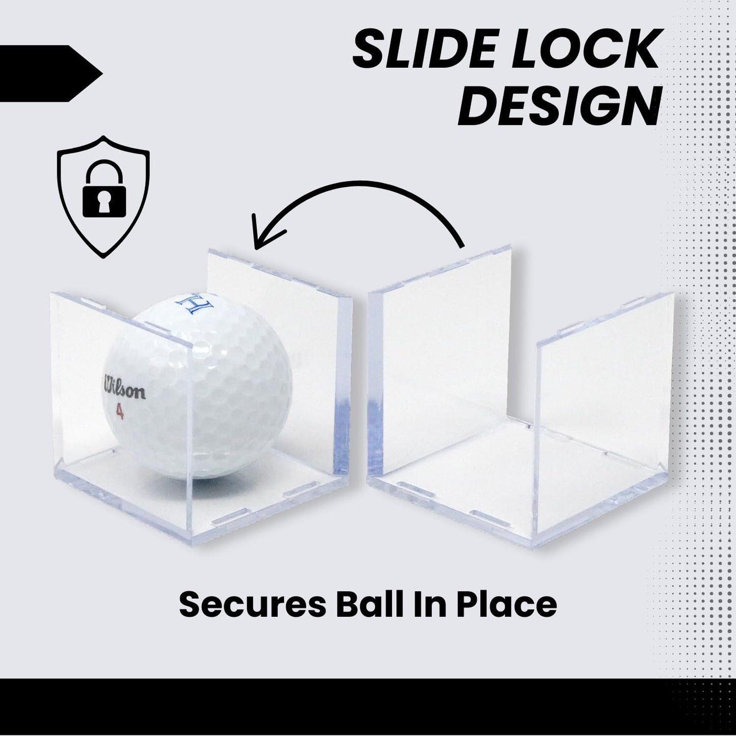 Display Zone Golf Ball Cube Display Case - Showcase & Preserve Your Golf Collection - Stunning Transparent Single Ball Holders - (Box of 6 Cubes)