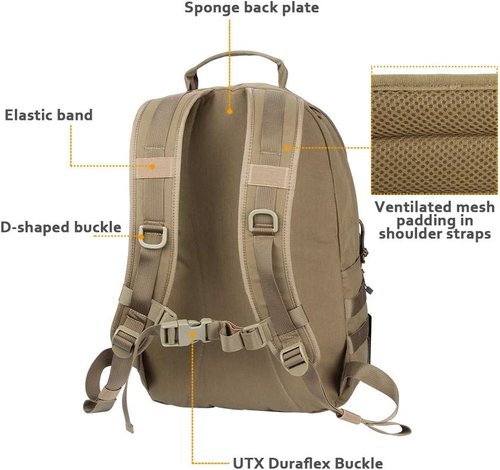 EXCELLENT ELITE SPANKER Military Tactical Backpack 18L Molle Backpacks Army Assault Survival Rucksack Pack (RGN)