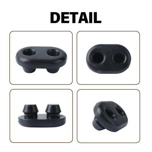 XiyaxiVici 2 PCS Cooler Feet Replacement Non-Slip Non-Scratch Rubber Feet for YETI Coolers Models 45qt 65qt 110qt 145qt, Thickened and Enlarged Soft Rubber Feet Outdoor Camping Protection Black