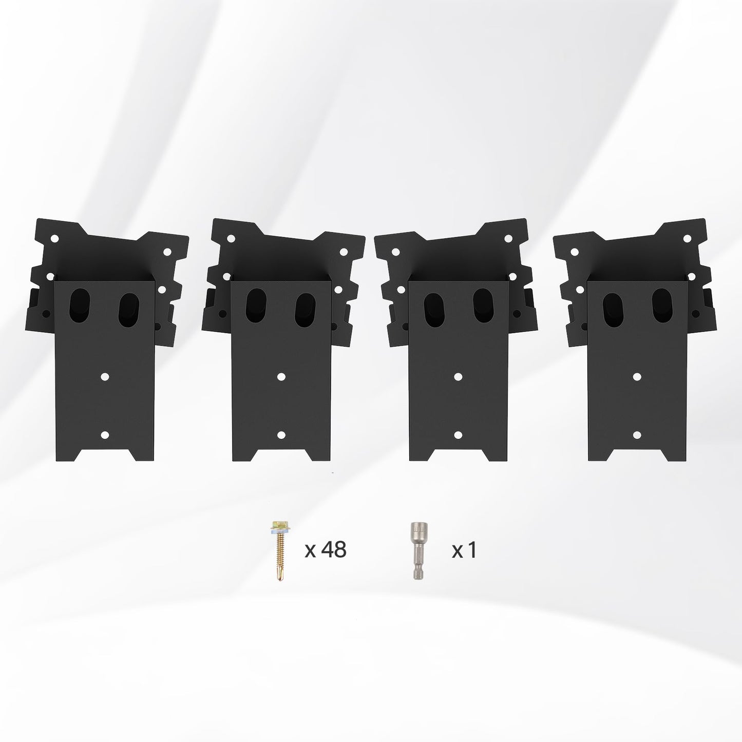 Toriexon Deer Blind Brackets, Outdoor 4 x 4 Platform Bracket, 14 Gauge Steel Elevator Brackets for Deer Stand, Hunting Blinds, Shooting Shack (4 Pack)