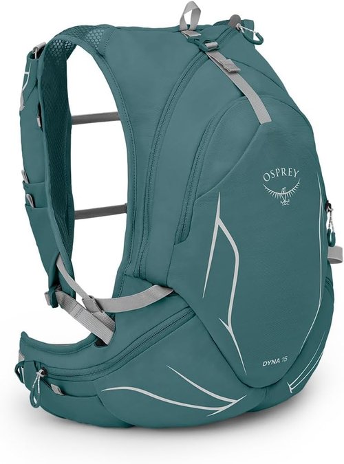 Osprey Dyna 15L Women's Running Hydration Vest with Hydraulics Reservoir, Cascade Blue/Silver Lining, X-Small/Small