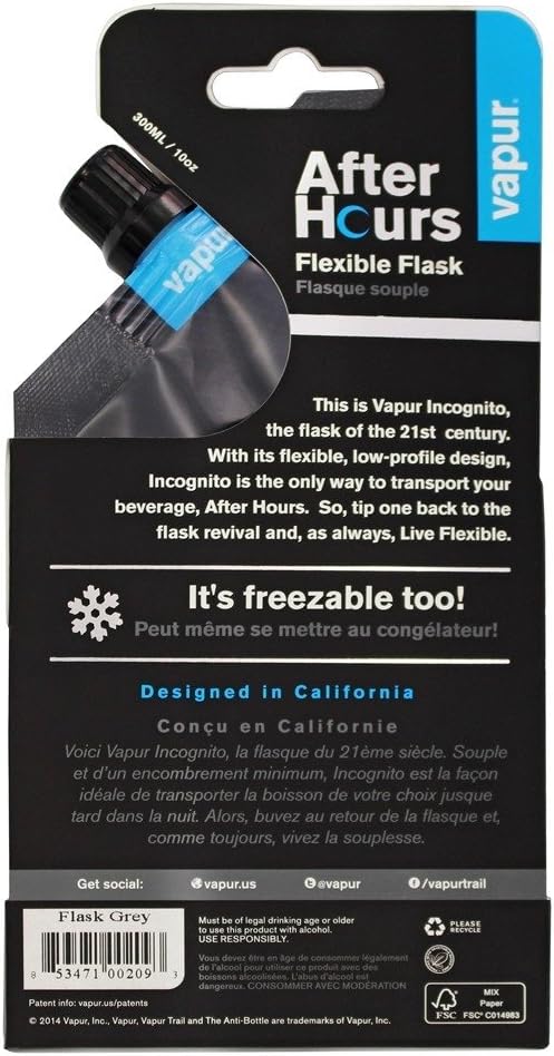 Vapur Portable Flask, Discrete Collapsible Flask With Pour Spout, Enjoy Your Beverage On The Go, Perfect for Tailgates, Cruises, Concerts and Camping, 10 Ounce, Teal, Pack of 1