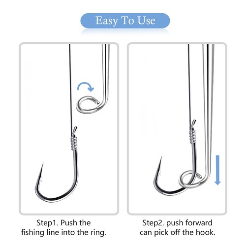 Medsuo 2pcs Stainless Steel Fishing Unhooking Disgorgers Portable Fishing Hook Remover Tools Fishing Supplies for Lake Fishing River Fishing Sea Fishing