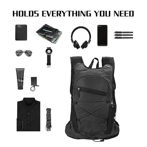 RUSUO Bike Pannier,8L High Visibility Reflective Cycling Hydration Backpack Outdoor Sports Running Hiking Backpack Travel Daypack Shoulder Bag