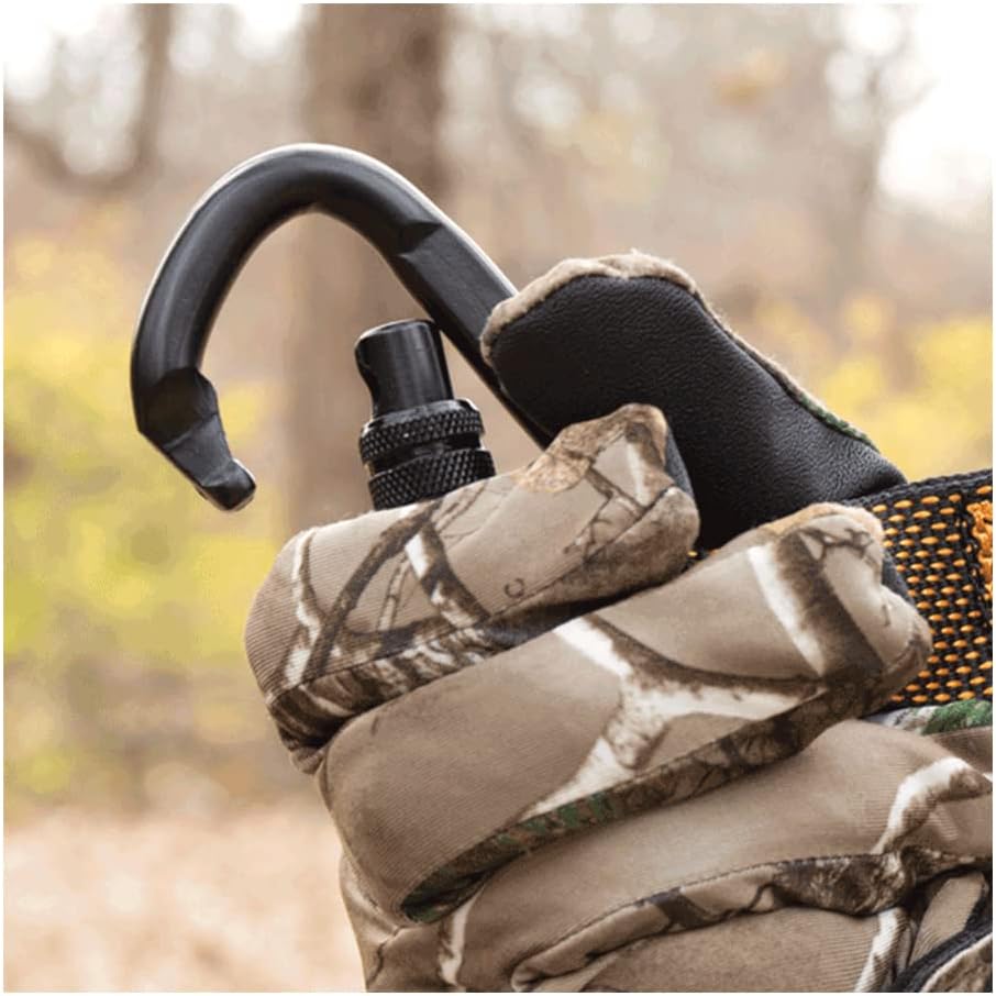 Muddy Outdoors Safety Harness Heavy-Duty Aluminum/Steel Easy to Use One-Hand Design Carabiners for Tree Climbing & Hunting