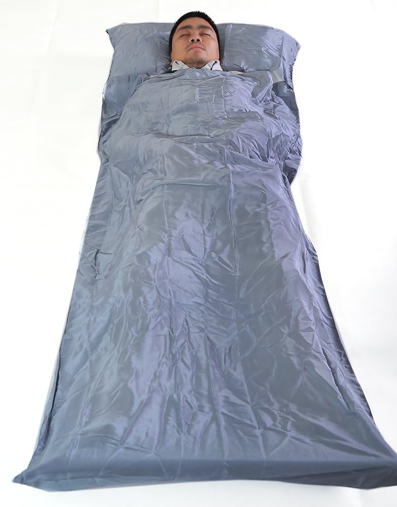 Marycrafts 100% Pure Mulberry Silk Single Sleeping Bag Liner Travel Sheet 83"x33"