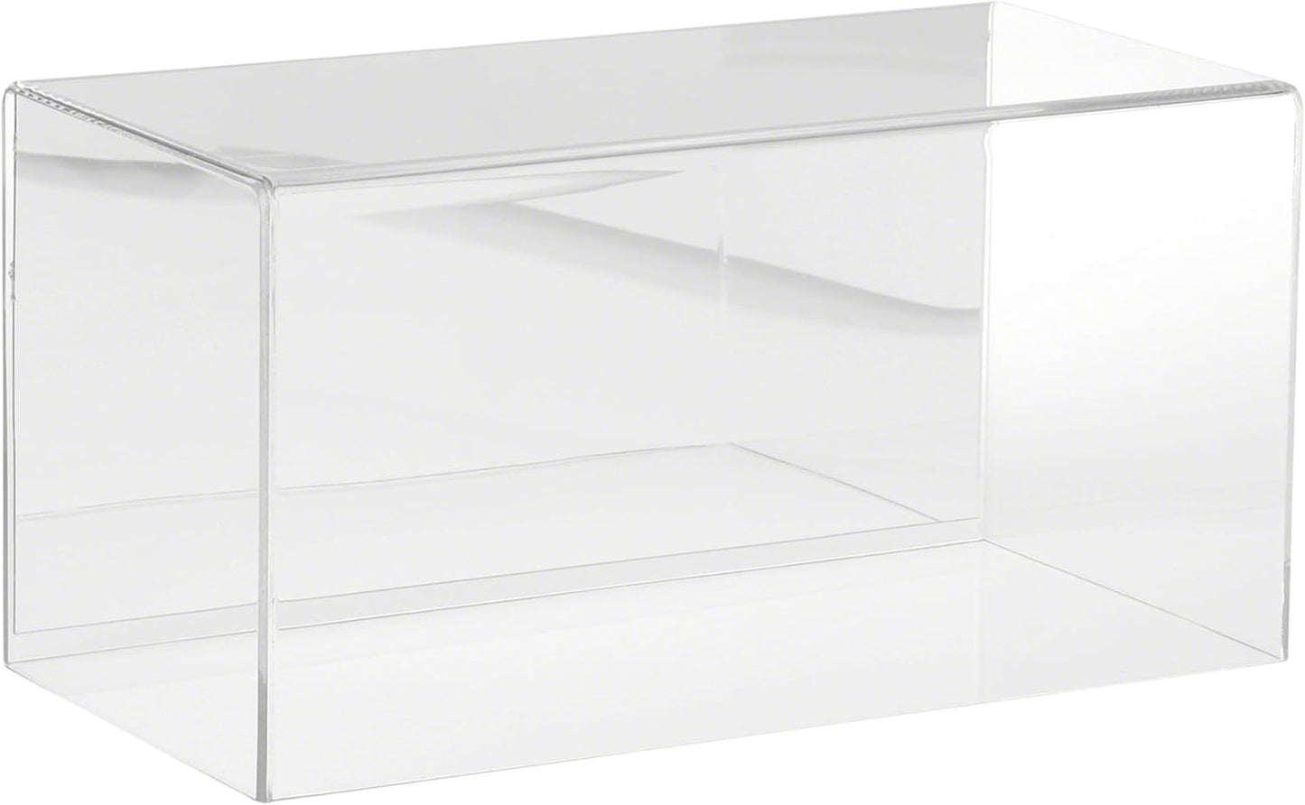 Plymor Clear Acrylic Display Case with Hardwood Base, 12" W x 6" D x 6" H