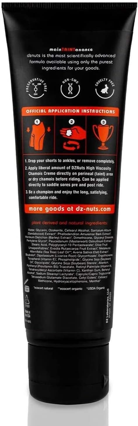 Men's Pro Chamois Cream, Anti -Chafing Cream for Saddle Sores, Chafing, Rubbing, Inner Thighs Friction for Cyclists, Runners, Triathletes