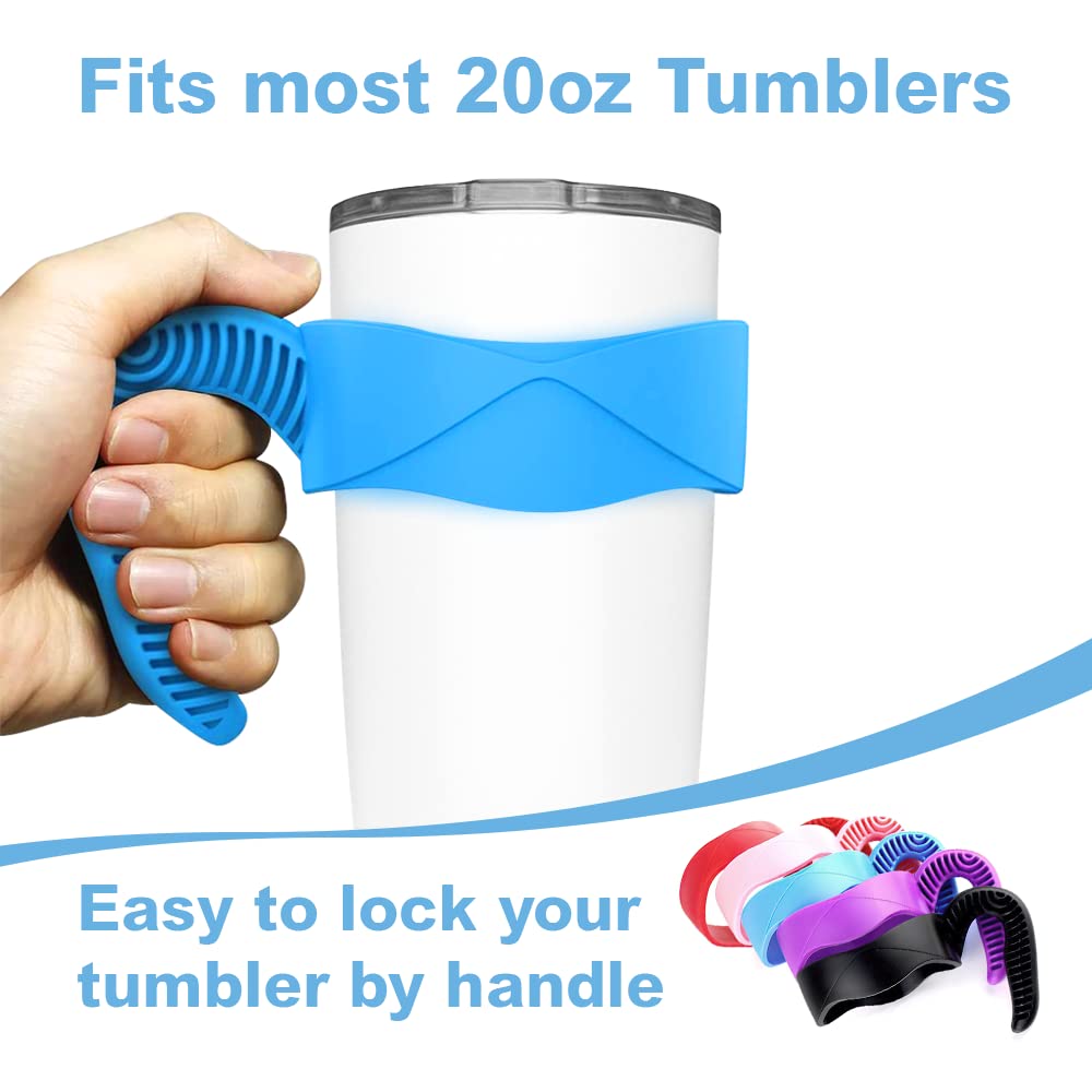 Hyturtle 1Pcs Stylish and Functional Red Tumbler Handle Fits For 20 OZ YETI Tumbler - Secure Grip, Lightweight, Dishwasher Safe - Ideal for Travel and Outdoor Activities - BPA Free