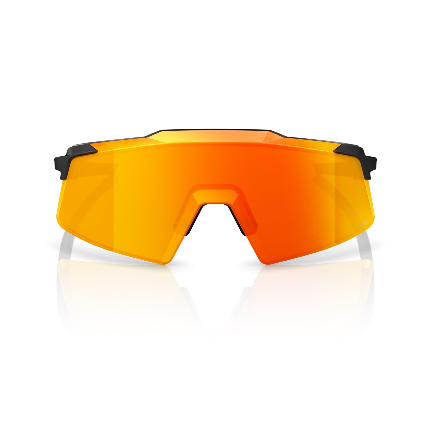 100% AEROCRAFT Sunglasses - Scratch-Resistant Lens - Lightweight and Durable Sunglasses for Outdoor Sports - Soft Tact Black, HiPER Red Multilayer Mirror