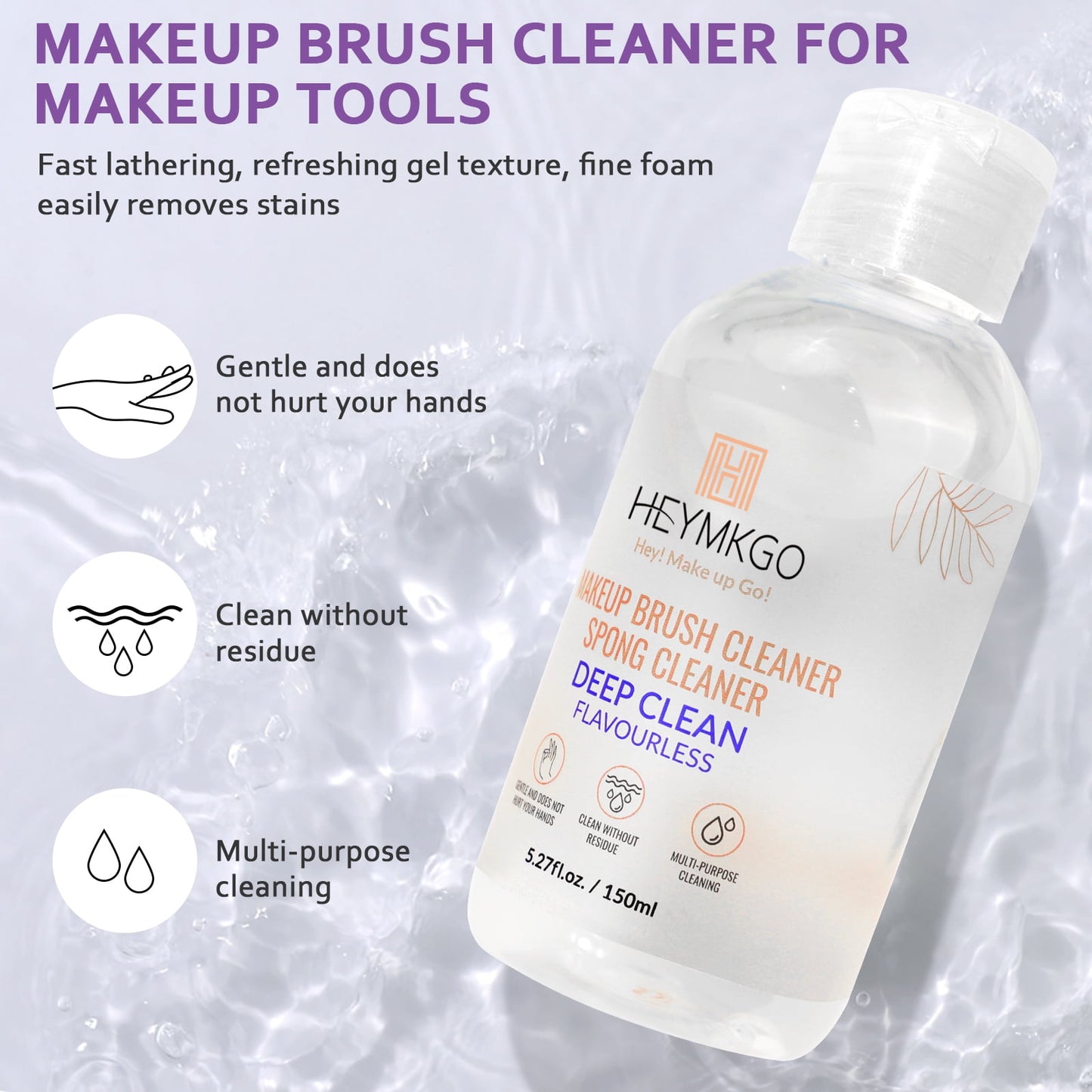 Makeup Brush Cleaner | Deep Clean All Brush Types | 5.27 fl. oz. | 2 Count