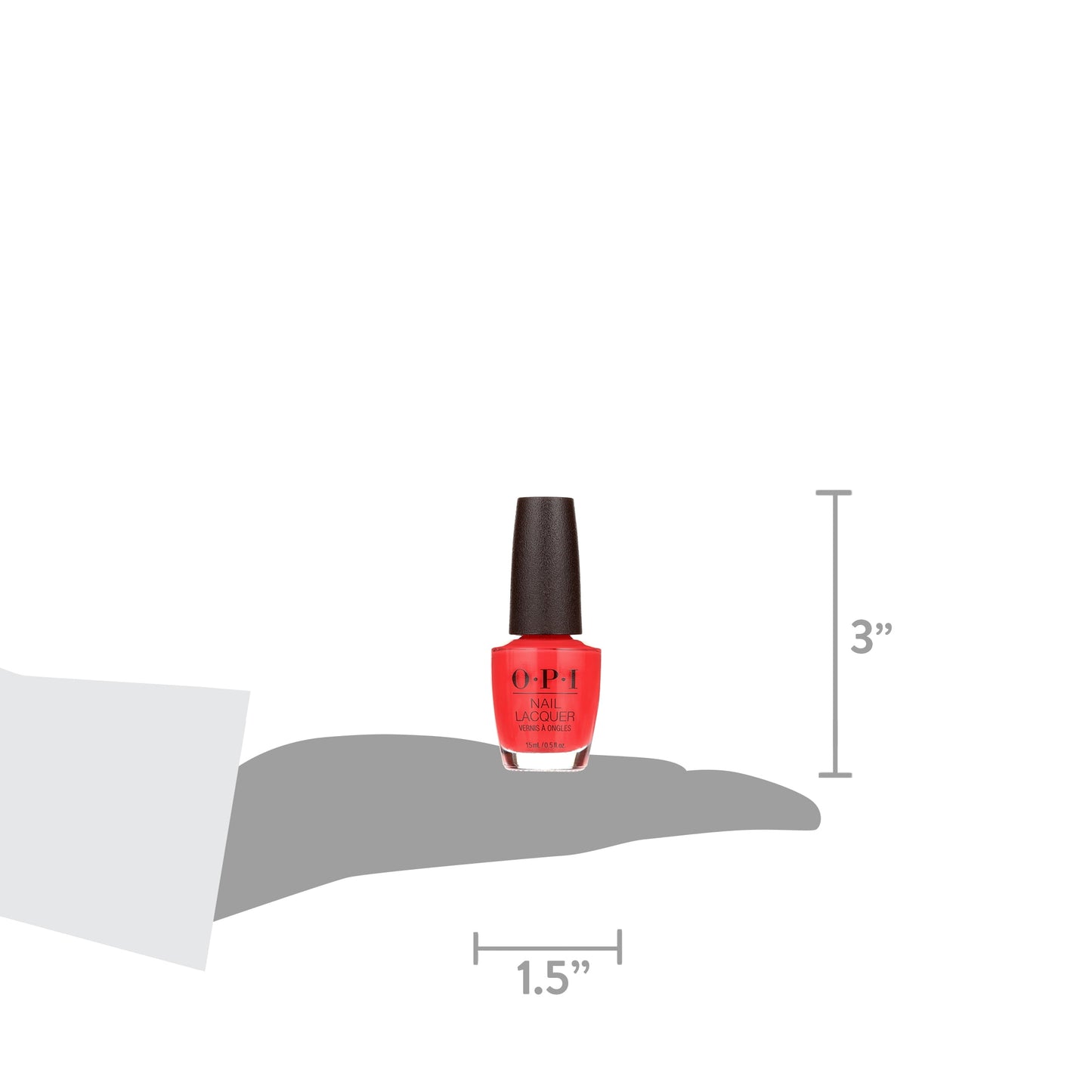 OPI Cajun Shrimp Nail Lacquer | Vibrant Nail Polish | 0.5 Fl Oz