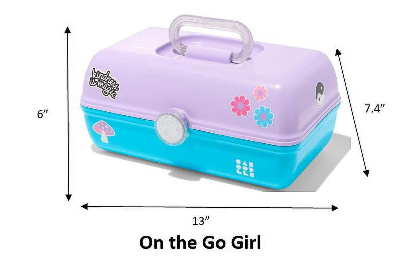 Large Caboodles Makeup Case | Travel Cosmetic Organizer for Girls - Lilac & Blue