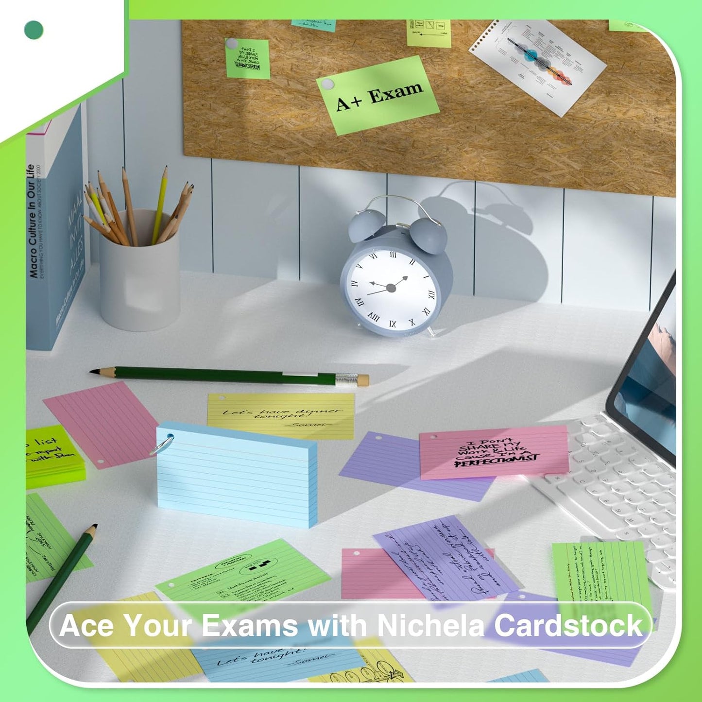 250 Count Pink Index Cards with Ring 3 x 5 Inch Heavyweight Ruled Index Cards, Flash Cards for School & Office Supplies and Home Organization, Durable Study To Do List Note Cards with Ruled Lines