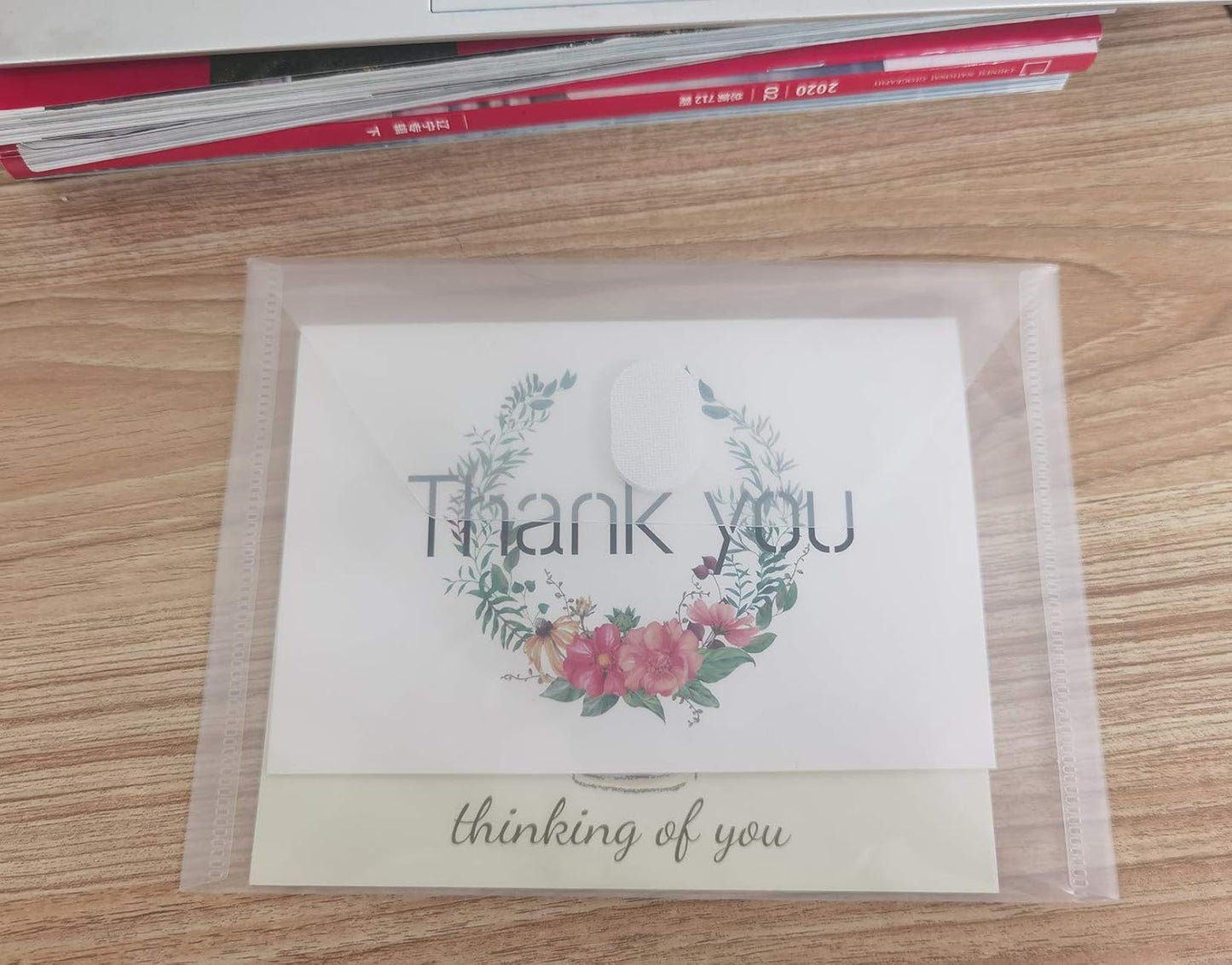 5x7 Small Plastic Envelopes Hook Loop Closure Receipt Storage Holder 40 Pack