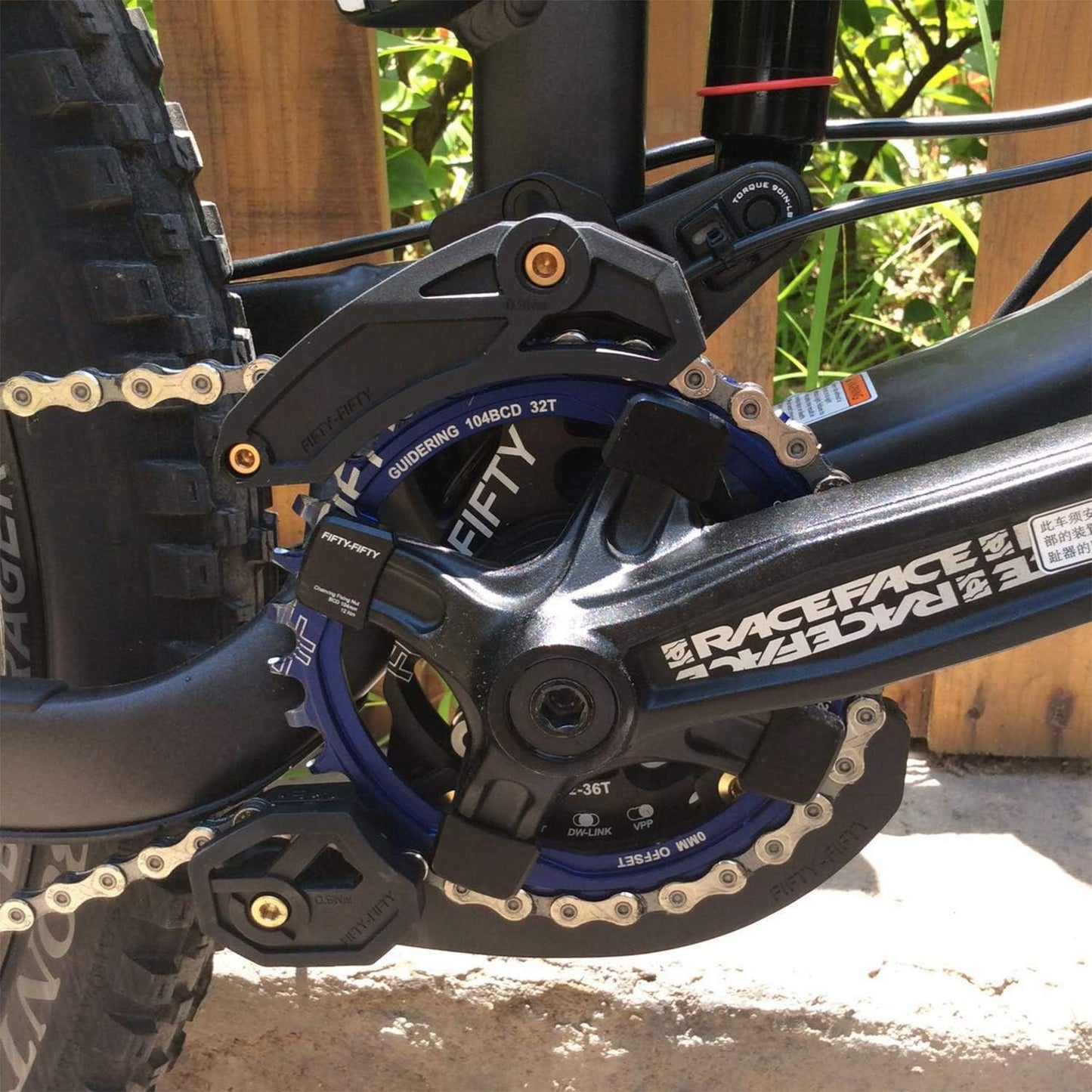 FIFTY-FIFTY Round 104BCD Chainring, 30T 32T 34T 36T Narrow Wide Mountain Bike Chainring, Single Chainring for 9/10/11-Speed with 4 Alloy Chainring Bolts for MTB