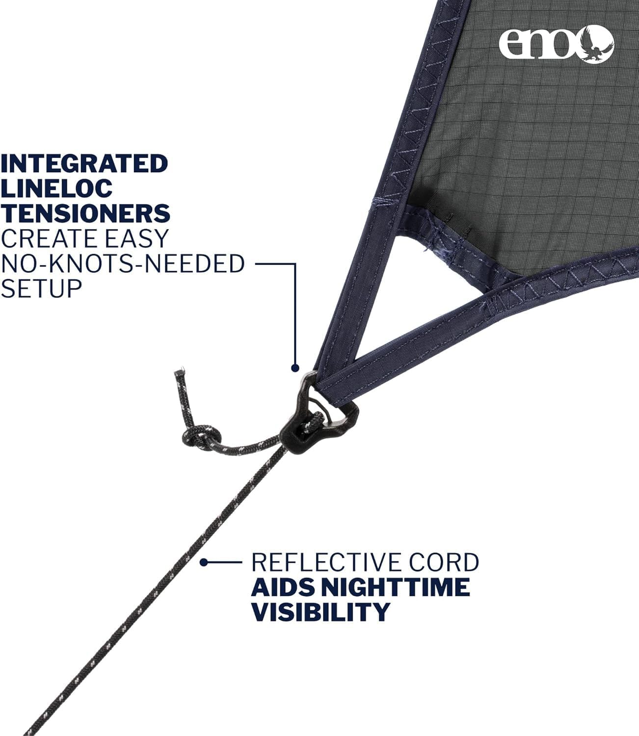ENO, Eagles Nest Outfitters ProFly XL Rain Tarp, Ultralight Camping Tarp, Navy/Charcoal