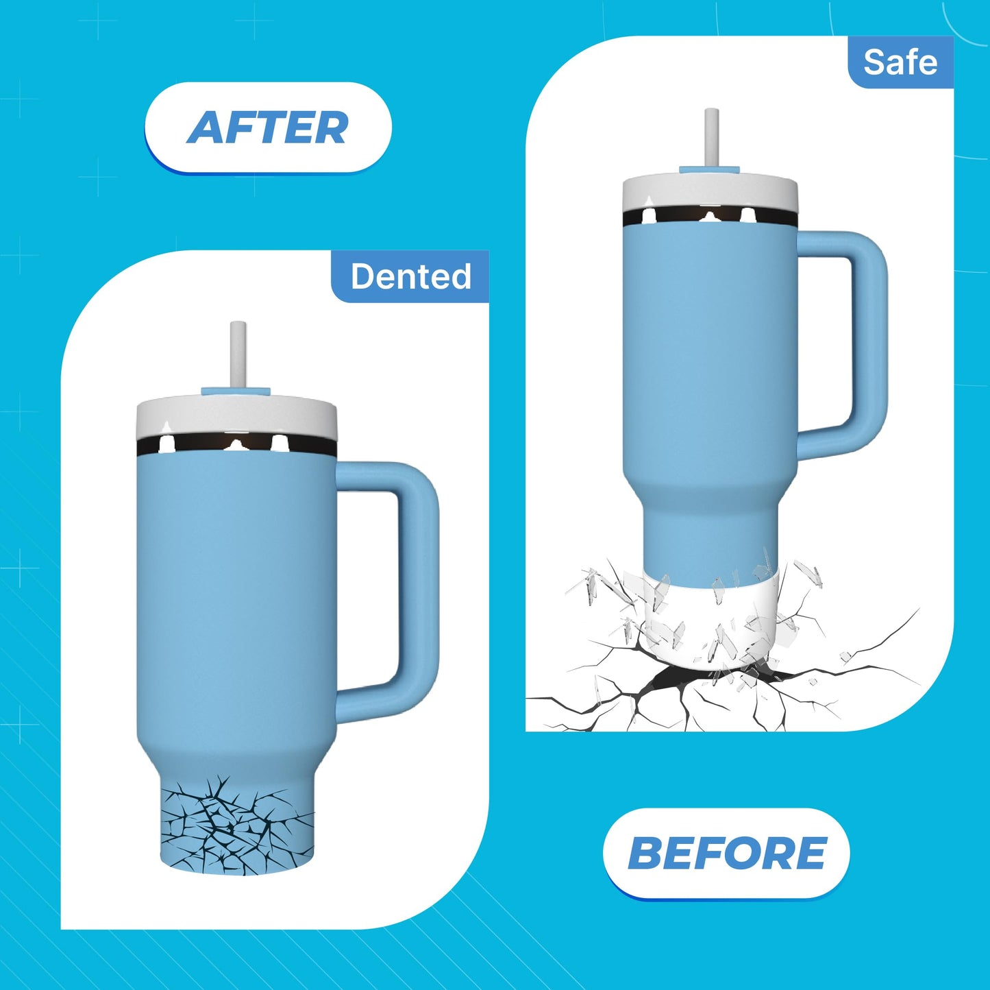 Elevate 2 Pcs Silicone Boot Compatible with Quencher 40oz, 30oz Tumbler with Handle, IceFlow 20oz, Anti-Slip Protective Water Bottle Bottom Cover for Hydro Sport Flask Bottle 12oz-24oz