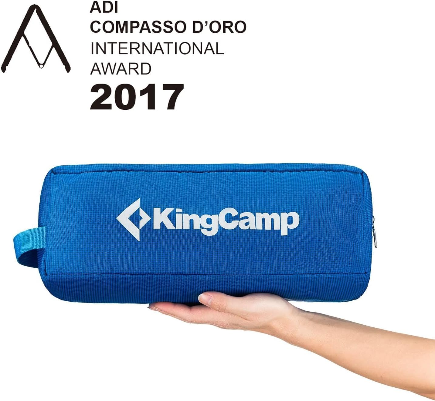 KingCamp Ultralight Camping Cot, Portable Folding Tent Camping Bed, Heavy Duty Sleeping Bed with Pillow for Adults Outdoor Backpacking Travel Hiking, Supports 350LBS, Orange
