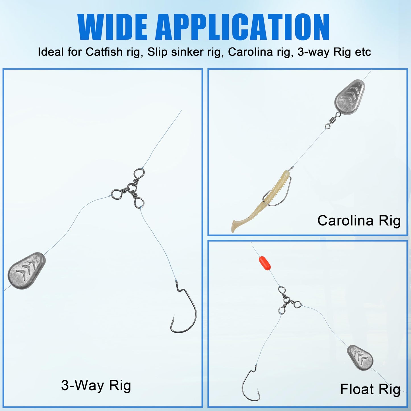 No Roll Sinker Fishing Weights,Flat Inline Sinkers Weights No Snag Slip Sinkers Saltwater Surf Fishing Weights Gear Tackle for Catfish Rig