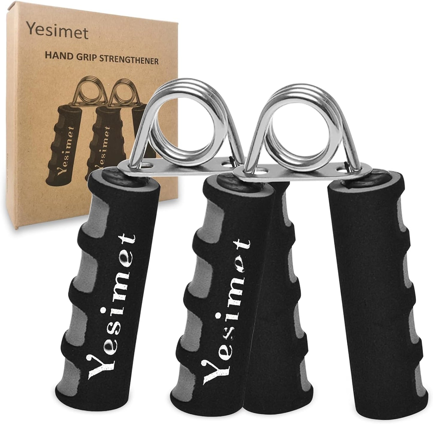 2 Pack Hand Grip Strengthener Set, Forearm Exerciser, Finger Gripper, Grip Strength Trainer, Hand Grip- Soft Foam Hand Exercise for Quickly Increasing Wrist Forearm and Finger Strength