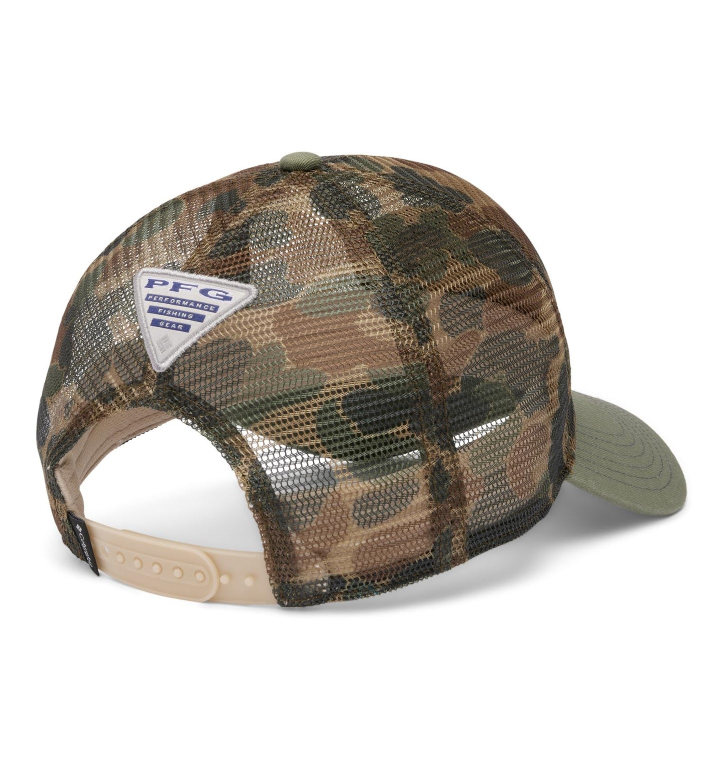 Columbia Unisex PFG Tie Down Mesh Snap Back, Fossil Duck Camo/Cypress, One Size