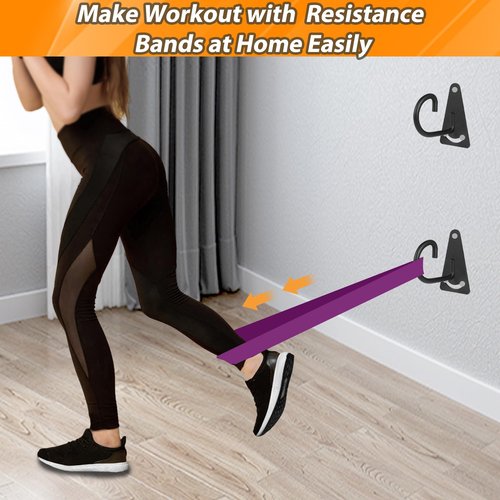 Lovind Resistance Band Wall Anchor,Door Anchor for Resistance Bands for Home Gym Workouts, Strength Training, Resistance Training,Fitness, and Physical Therapy Exercise (Black)