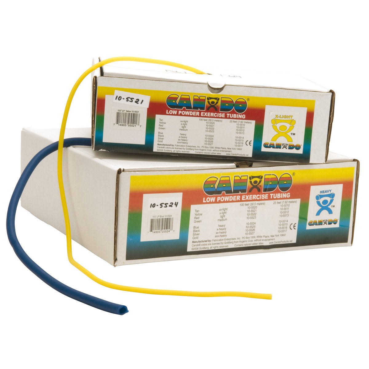 Cando 10-5723 Green Latex-Free Exercise Tubing, Medium Resistance, 100' Length
