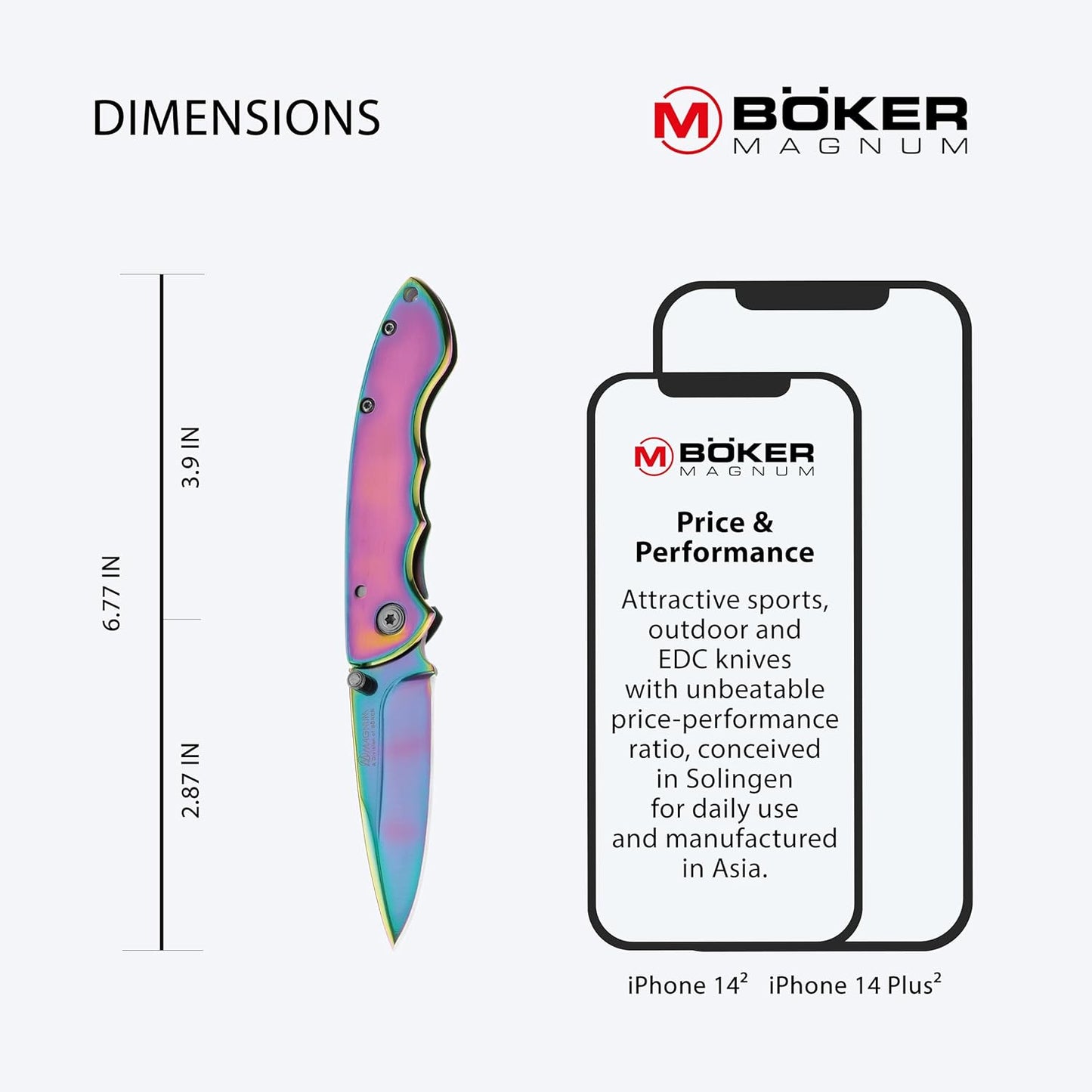 Boker Magnum 01MB255 Blaze Knife with 2 7/8 in. 440C Stainless Steel Blade