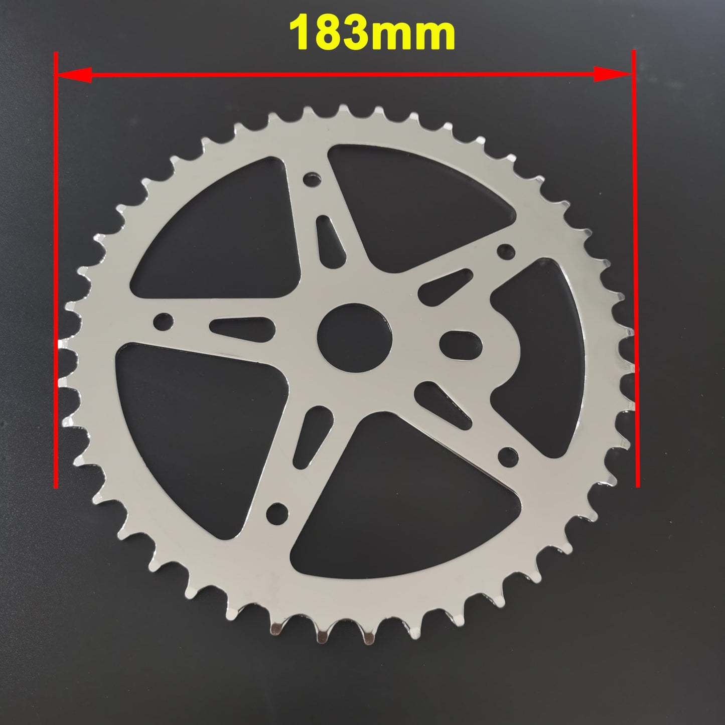 2'' Wide Pedal Crank Kit Part 40T/44T Sprocket Only - Bicycle Wide Crank Sprocket (Silver, 44T)
