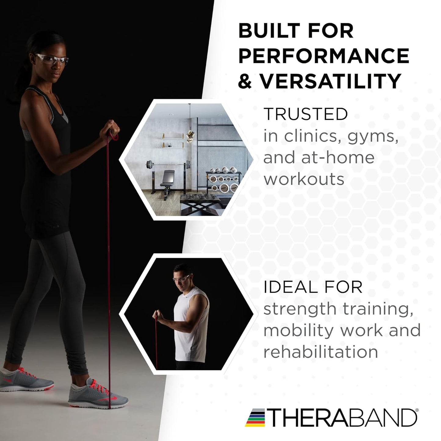 THERABAND Latex Resistance Tubing, Green, Heavy, Level 3, 25 ft Roll, Professional Grade for Upper and Lower Body Workouts, Cut-to-Length, Color-Coded Resistance Levels