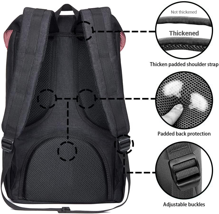 KAUKKO Backpack, (Black (E5-3), 45 x 27 x 17cm (HxBxT)