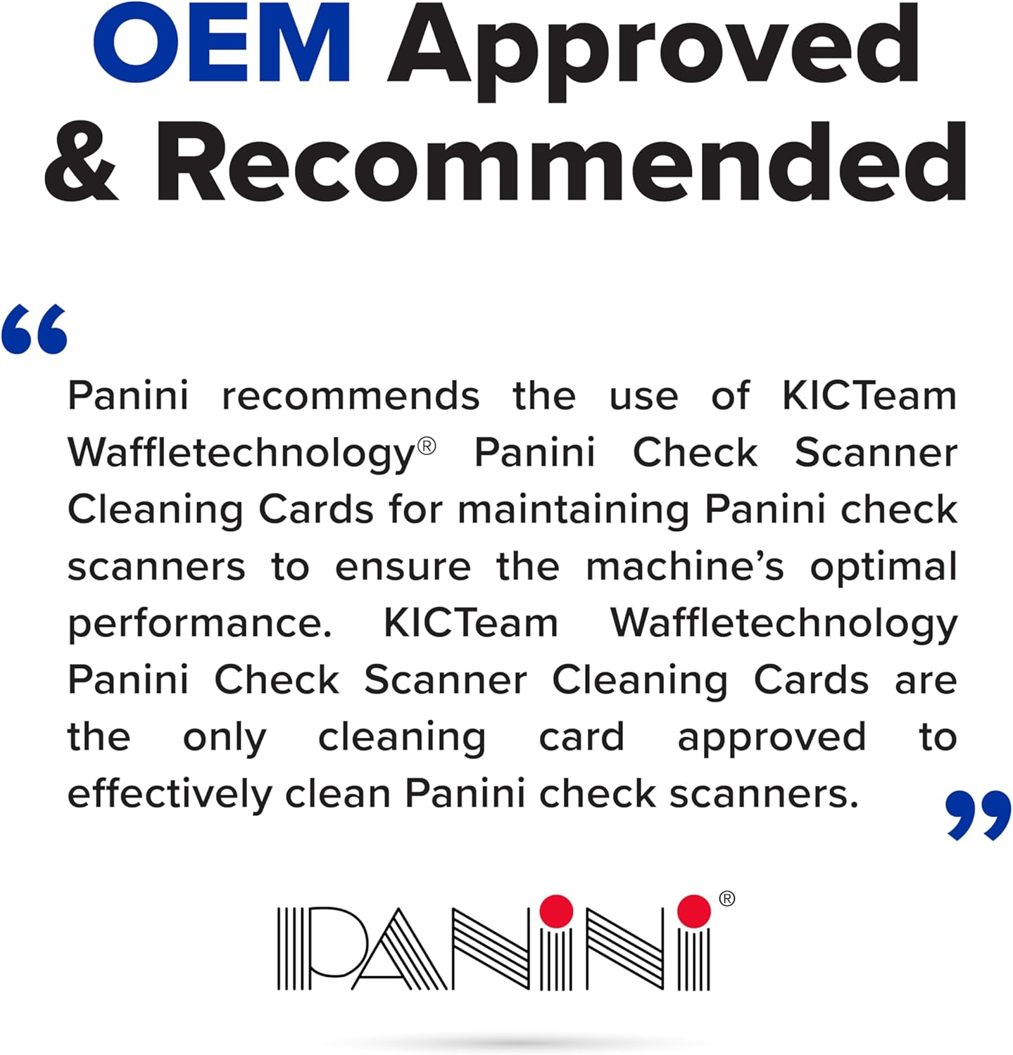 Panini Check Scanner Cleaning Cards (15)