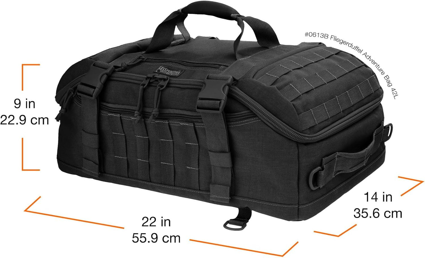 Maxpedition Fliegerduffel Adventure Bag, Black