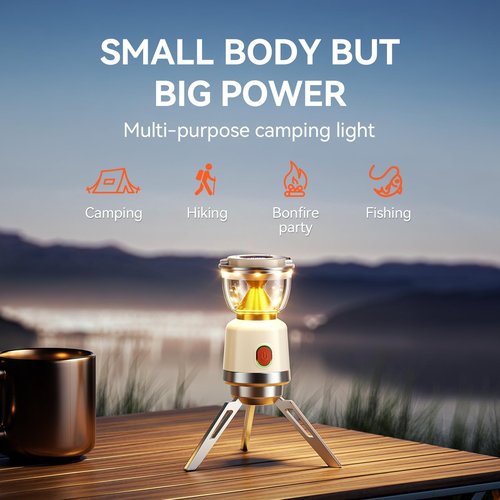 Camping Lantern, Aluminum Alloy Battery Powered Camping Lights, 5 Modes Battery Operated Lantern,Portable Flashlight for Power Outages, Emergency, Hurricane, Hiking