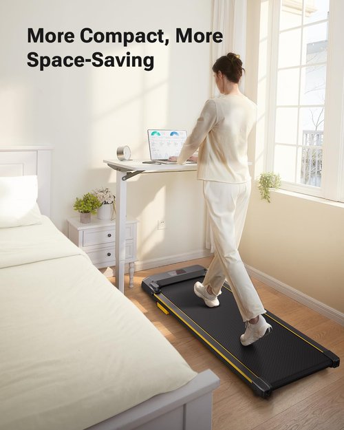 UREVO Under Desk Treadmill, Portable Treadmills for Home/Office Walking Pad with Remote Control, LED Display
