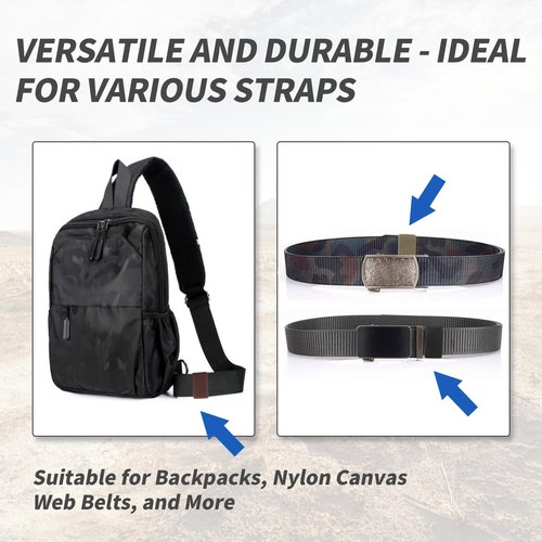YAFIYGI 10Pack Elastic Belt Keepers Strap Organizers Backpack Strap Holder Retainer Band for 1.5" Wide Belts or Straps Nylon Loop Keepers Clip Tankard Holder