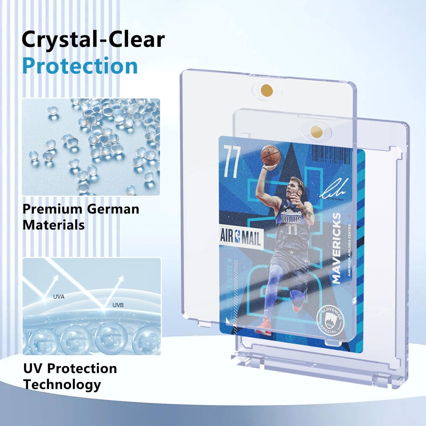 20ct Magnetic Card Holder, 35pt One Card Touch Holder for Trading Cards,Baseball Card Protectors Hard Plastic, Display Case for Collectible Cards Sport Cards Game Cards Top Loads for Cards Sleeves