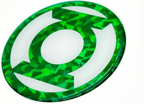 DC Comics Green Lantern Reflective Domed Decal - Premium 3D Vinyl Sticker for Car, Laptop & Water Bottle (3.75” Diameter) | Officially Licensed