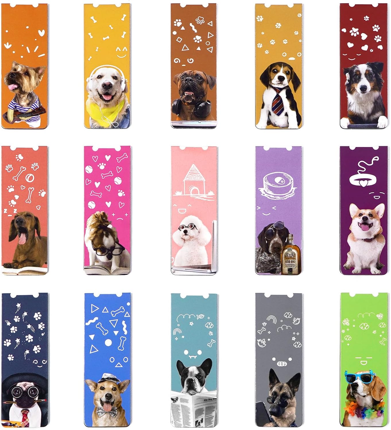 Magnetic Bookmarks 14Pcs Book Mark 3.1’‘ Page Magnetic Markers with Magnet Book Markers Page Clip for Students Teachers School Home Office Reading Supplies