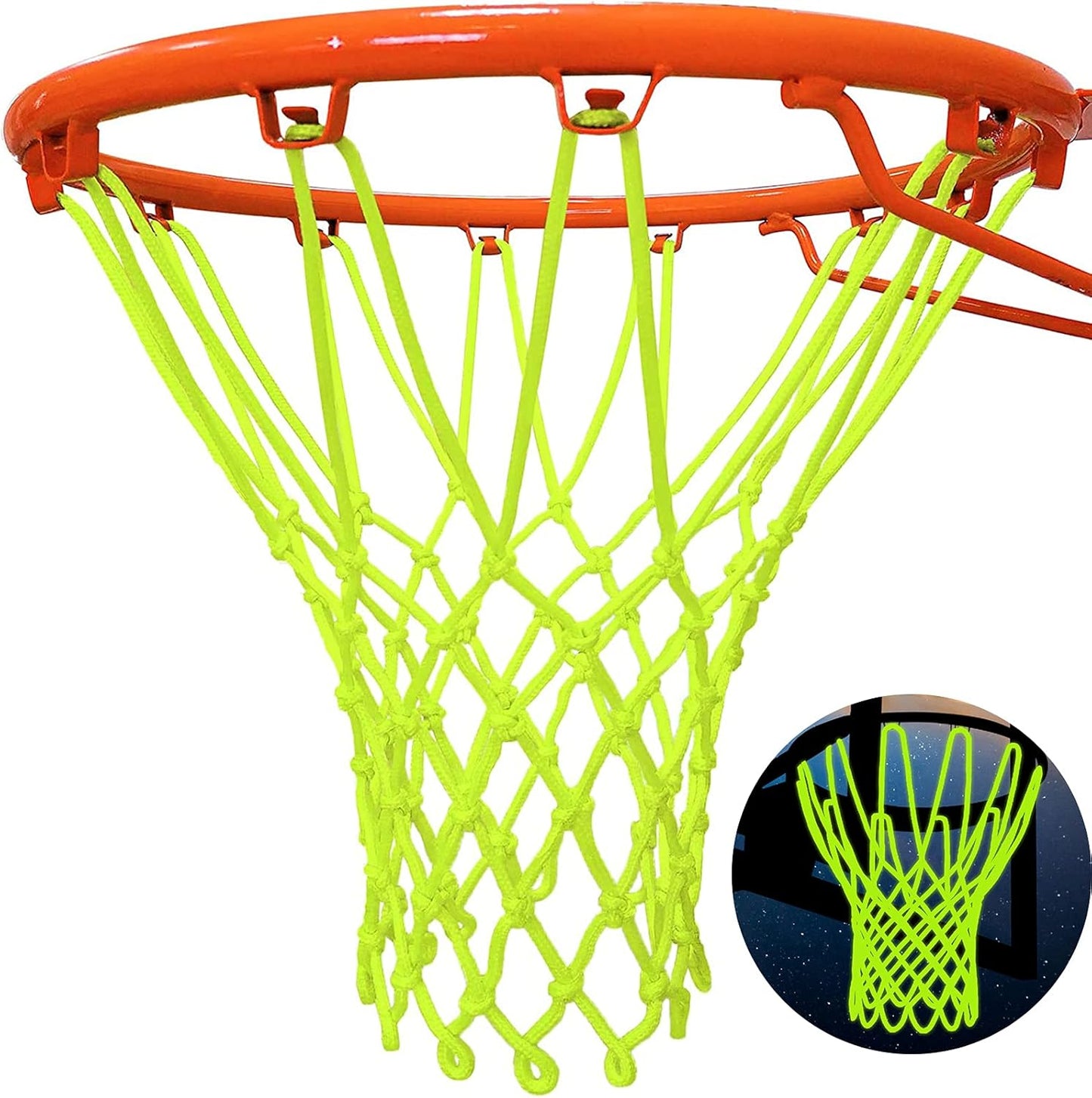 Glow Basketball Net – Luminous Outdoor Nylon | Portable Sun-Powered Nightlight