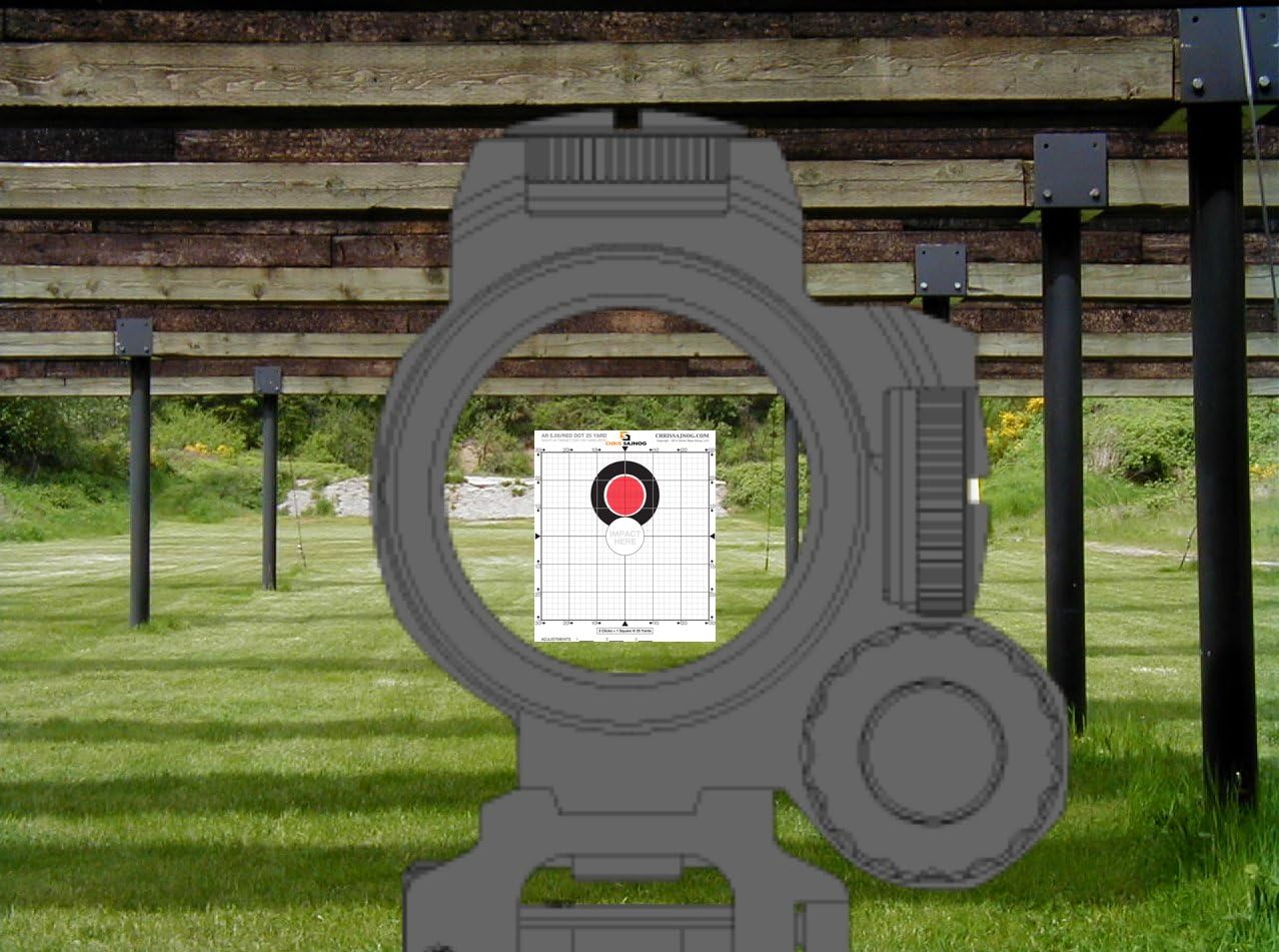25 Yard Sight-in Targets for a 100-Yard Zero - USE RED DOT Optics