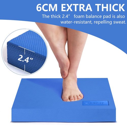 nuveti Large Balance Pad - TPE Non-Slip Mat for Fitness & Balance Exercises,Yoga, Physical Therapy, Knee Cushion Slip Resistant Foam Mat for Yoga & Balance Training, Board Foam for Strength Training,