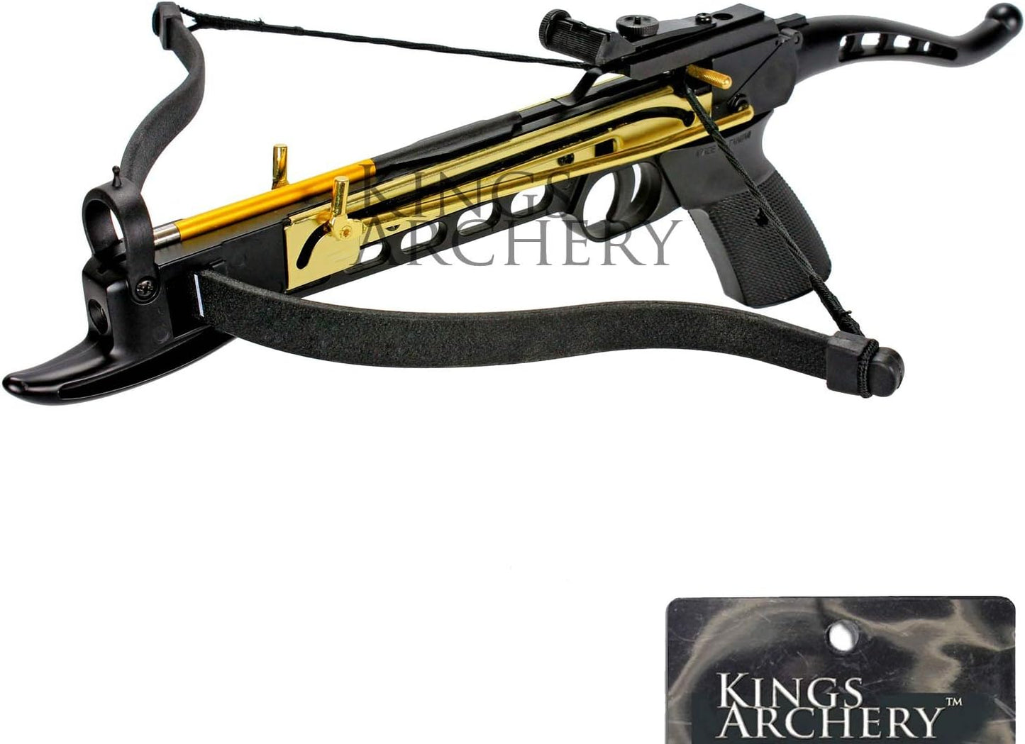 Self-Cocking Crossbow Bundle with Adjustable Sights, Spare Crossbow String and Caps, 27 Aluminim Arrow Bolt Set